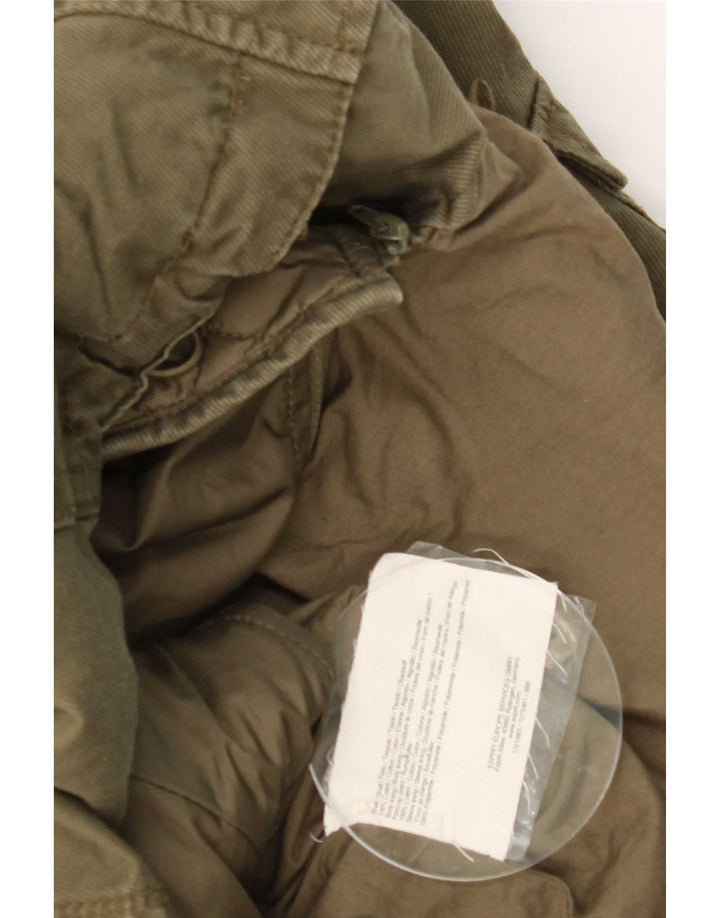 Esprit Damen Parka mit Kapuze, UK 8, Größe S, Khaki, Baumwolle