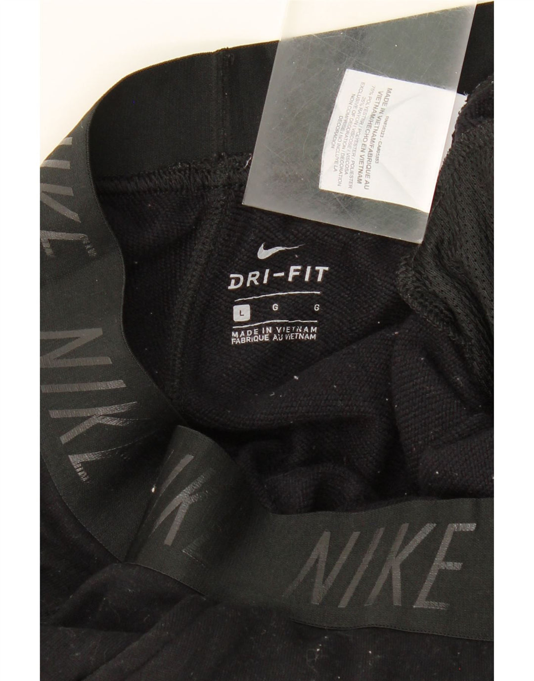 NIKE Mens Dri Fit Graphic Tracksuit Trousers Large  Black Polyester Vintage Nike and Second-Hand Nike from Messina Hembry 