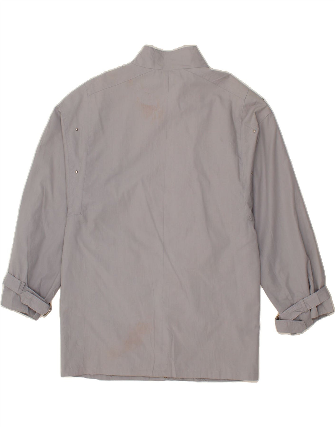 VINTAGE Womens Overcoat UK 14 Medium Grey Cotton Vintage Vintage and Second-Hand Vintage from Messina Hembry 