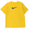 Nike Damen Dri Fit Graphic T-Shirt Top UK 14 Large Gelb Polyester