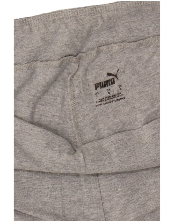 Puma Womens Graphic Leggings UK 14 Large Grau meliert