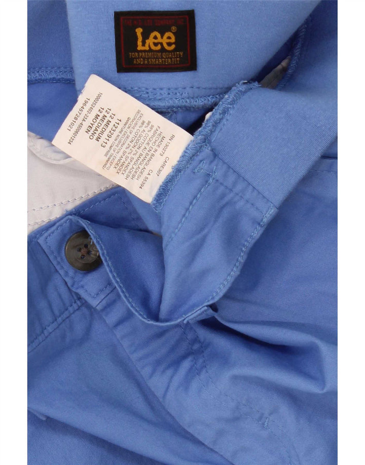 Lee Damen Cargo-Bermudashorts US 12 Large W32 Blaue Baumwolle