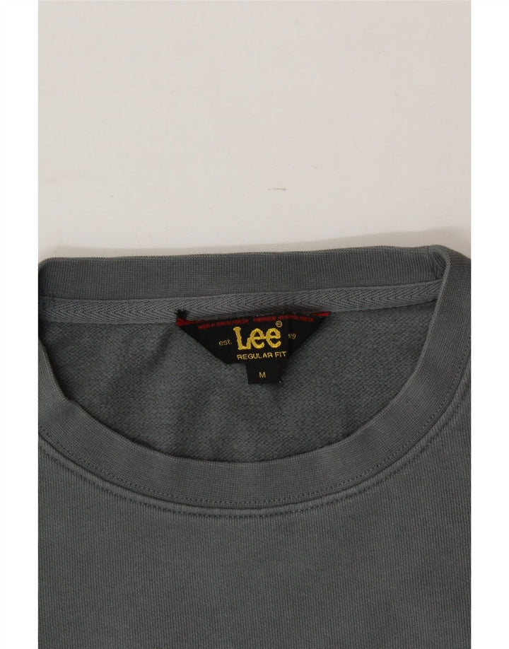 LEE Womens Graphic Regular Fit Sweatshirt Jumper UK 14 Medium Grey Cotton Vintage Lee and Second-Hand Lee from Messina Hembry 