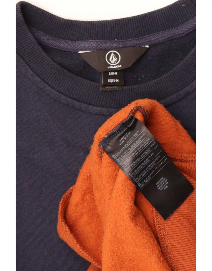 Volcom Herren-Sweatshirt-Pullover, mittelgroß, marineblau, Colourblock-Baumwolle