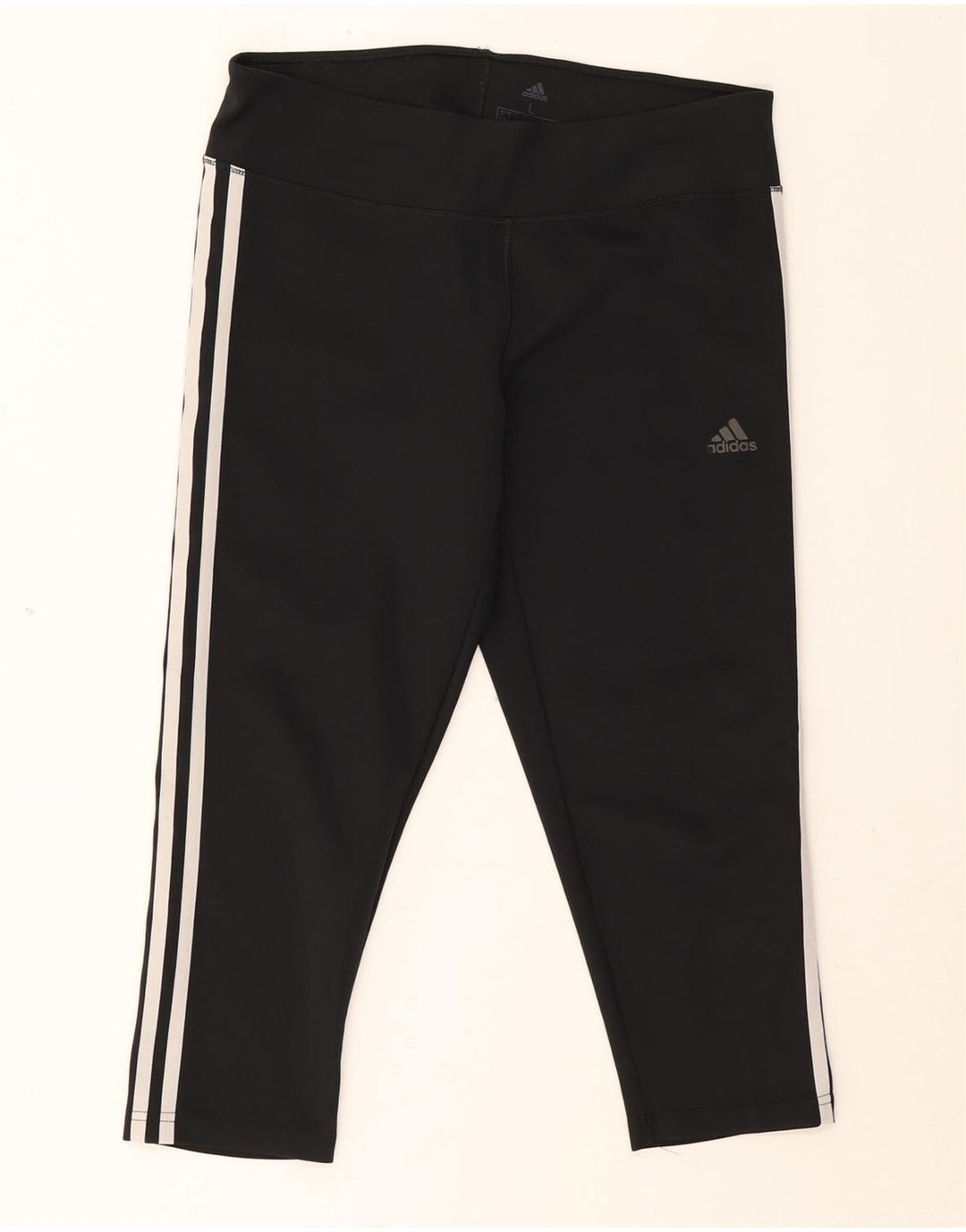 Adidas Damen Climalite Capri Leggings UK 16/18 Large Schwarz Polyester