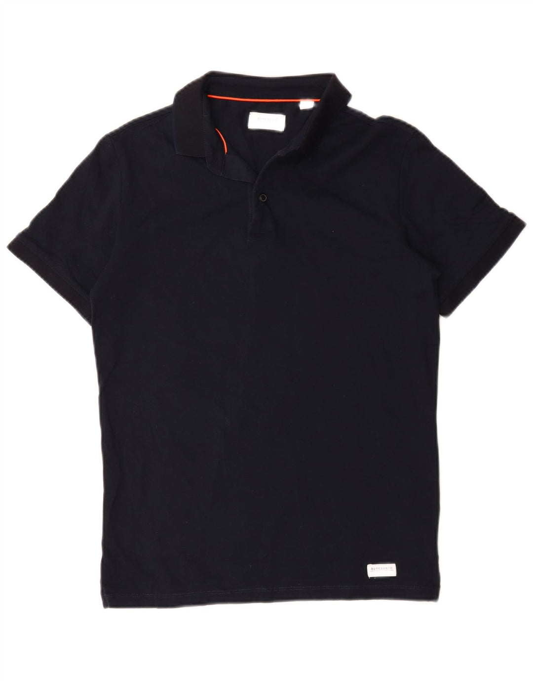 Superdry Herren-Poloshirt aus mittelblauer Baumwolle in Marineblau