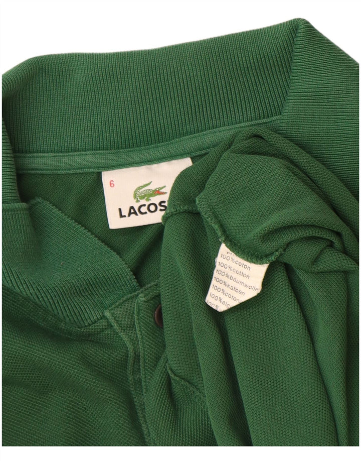 LACOSTE Herren Poloshirt Größe 6 XL Grüne Baumwolle