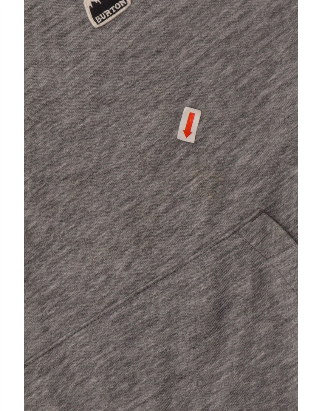 Burton Damen-Oberteil mit Kapuze, langärmlig, UK 10, Größe S, grau geflecktes Polyester