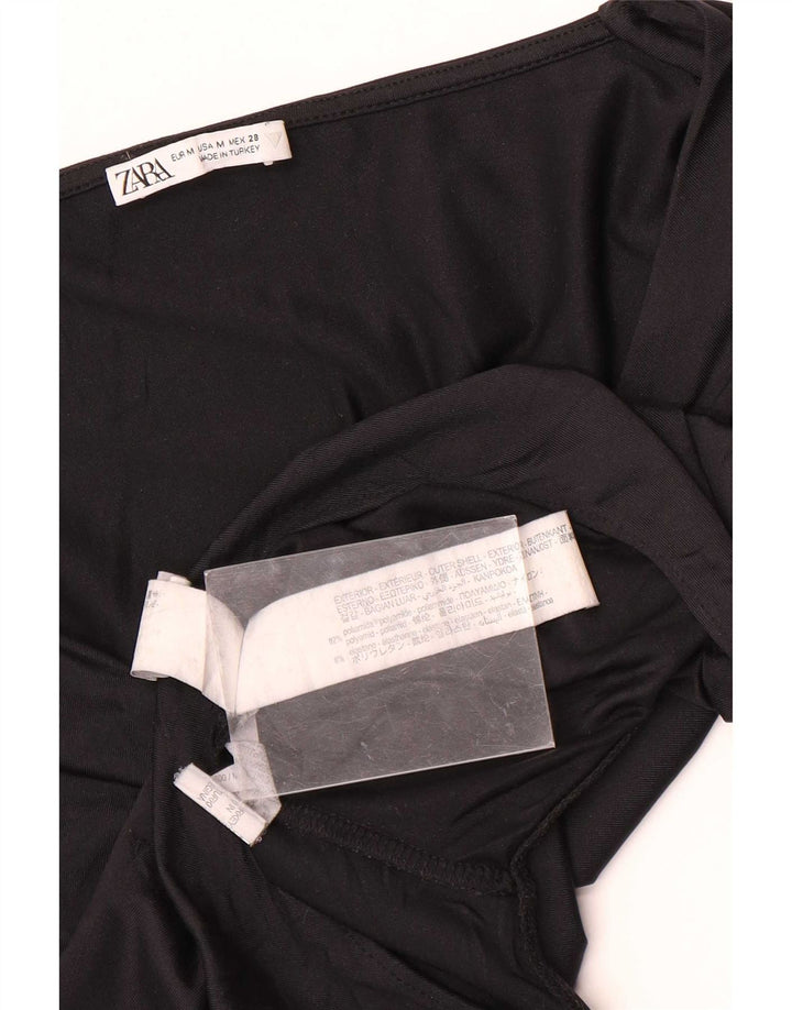Zara Damen-Body UK 12 Medium Schwarz Polyamid