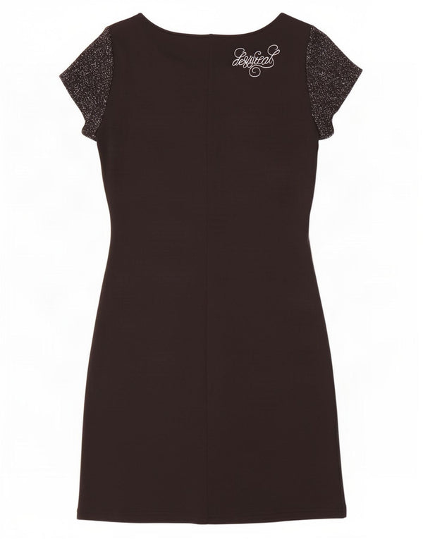 Desigual Damen Grafisches Etuikleid UK 10 Kleines schwarzes Tiermuster