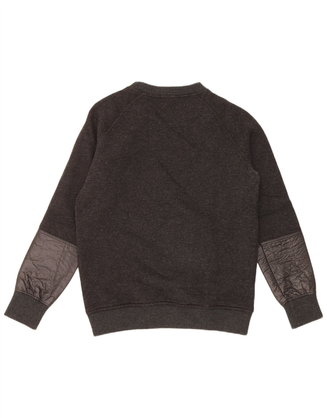 David Naman Herren-Pullover mit Rundhalsausschnitt, mittelgrau karierte Wolle