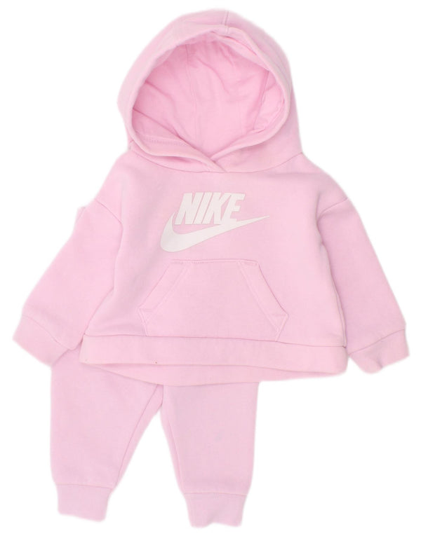 Nike Baby-Mädchen-Trainingsanzug mit grafischer Kapuze, 0–3 Monate, Rosa