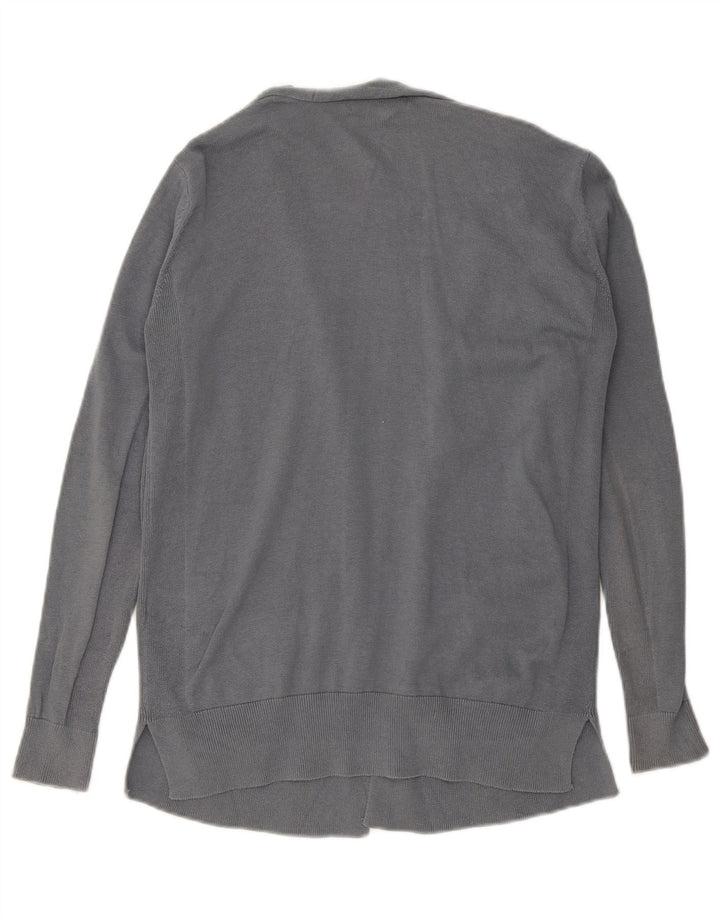 Marks & Spencer Offener Damen-Cardigan-Pullover UK 12 Mittelgraue Baumwolle