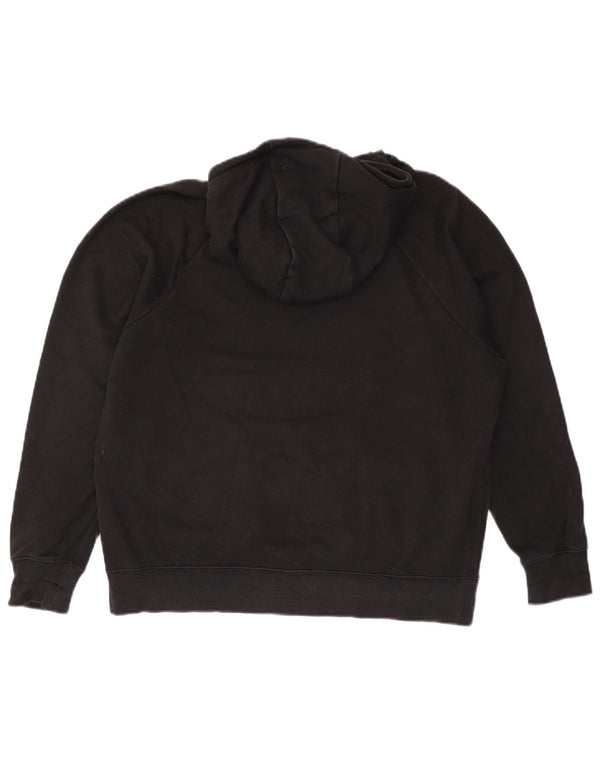 Nike Damen-Kapuzenpullover mit Swoosh-Grafik, übergroß, Gr. 14, mittelschwarz