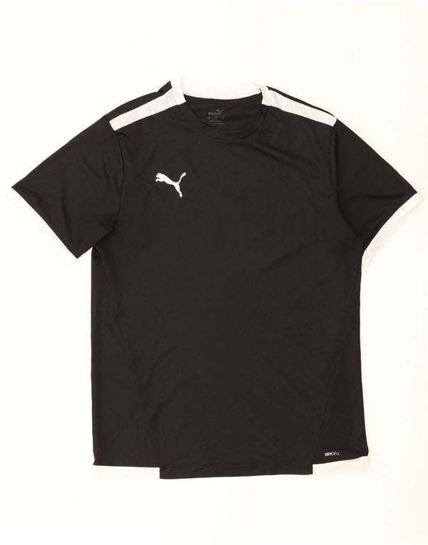 Puma Herren T-Shirt Top Medium Schwarz Colourblock