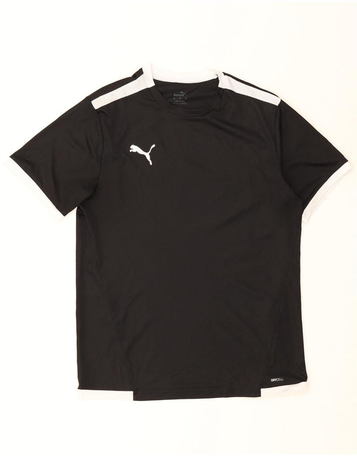 Puma Herren T-Shirt Top Medium Schwarz Colourblock