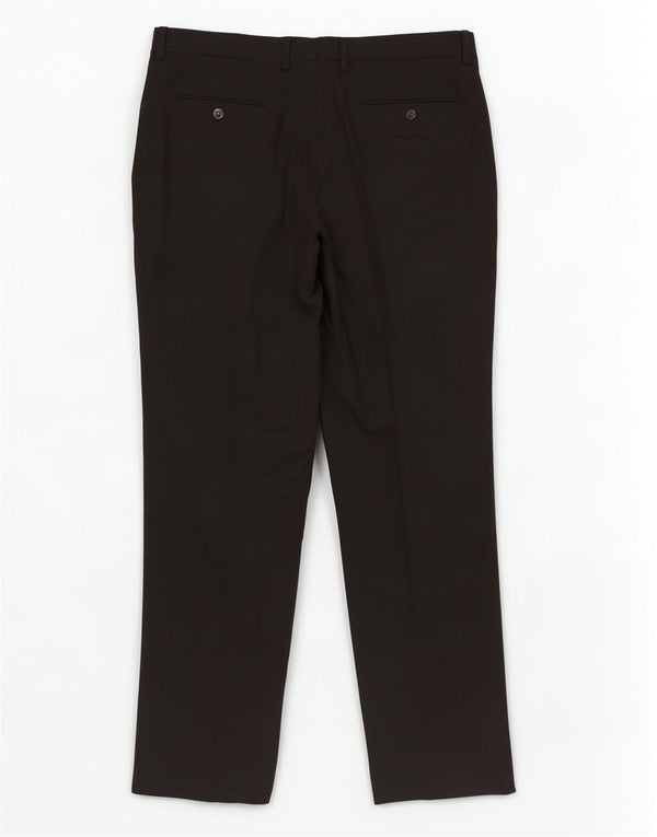 Zara Womens Straight Suit Trousers EU 40 Medium W31 L29 Black Polyester