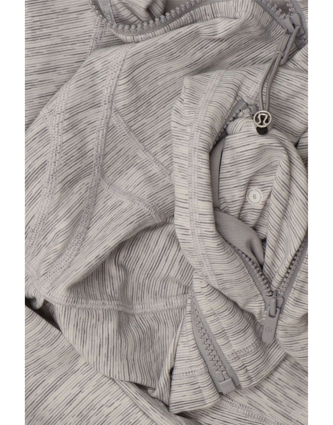 Lululemon Damen-Trainingsanzugoberteil, Jacke, US 6, mittelgrau gefleckt