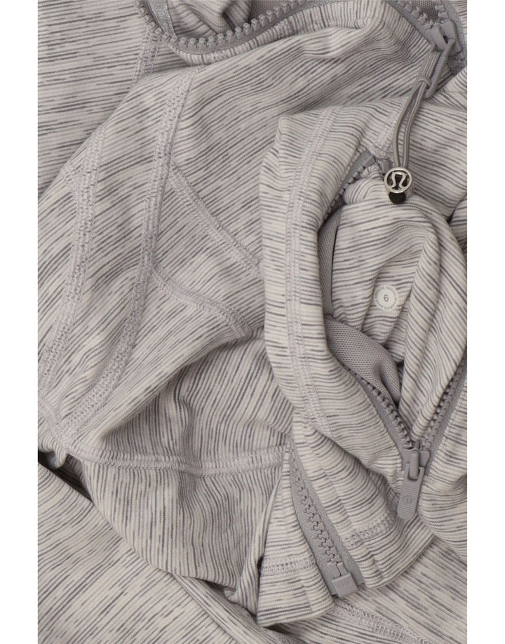 Lululemon Damen-Trainingsanzugoberteil, Jacke, US 6, mittelgrau gefleckt