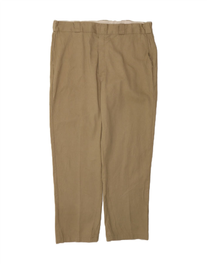 DICKIES Mens Straight Chino Trousers W40 L32 Beige Polyester Vintage Dickies and Second-Hand Dickies from Messina Hembry 