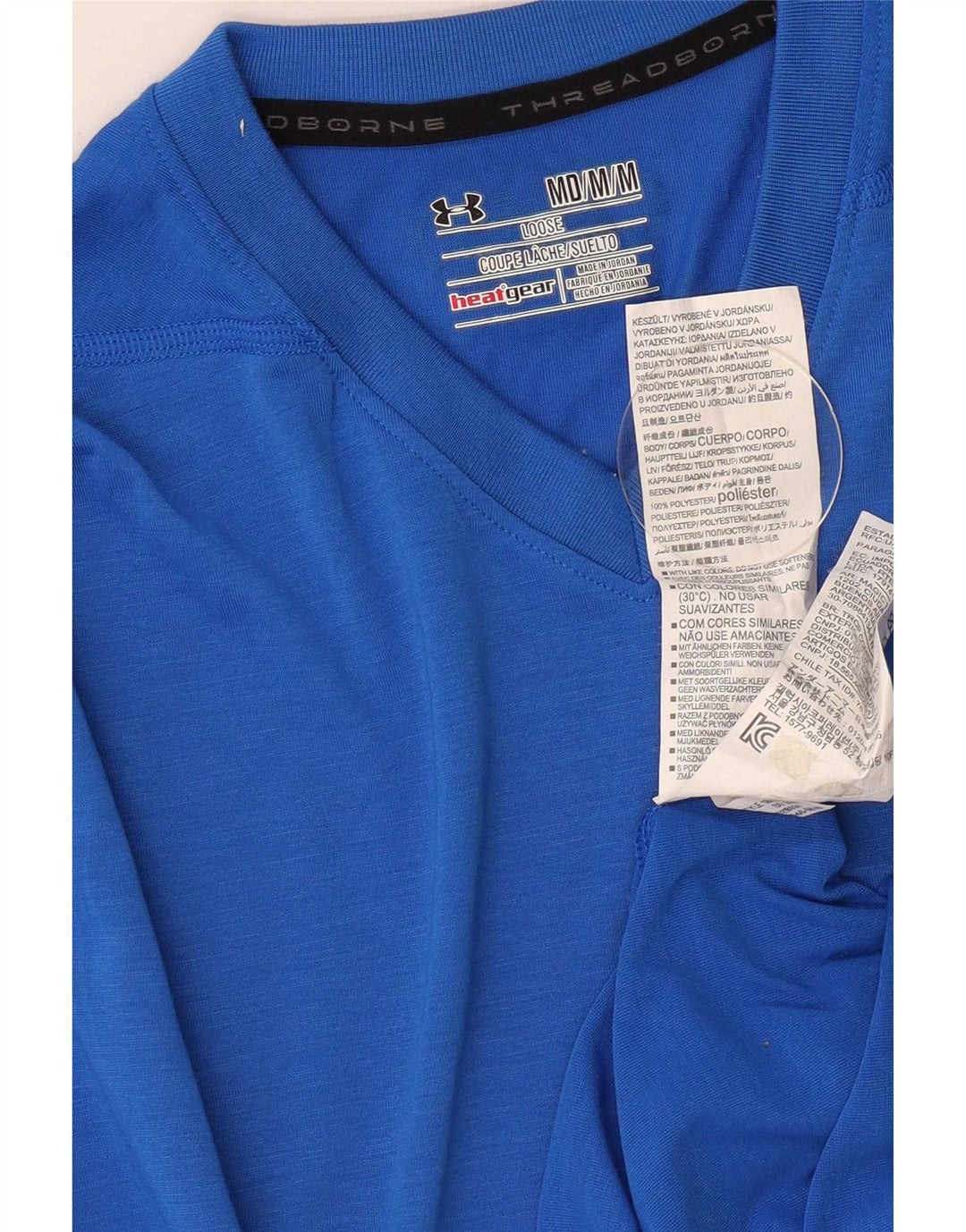 Under Armour Herren Heat Gear T-Shirt Top Mittelblaues Polyester