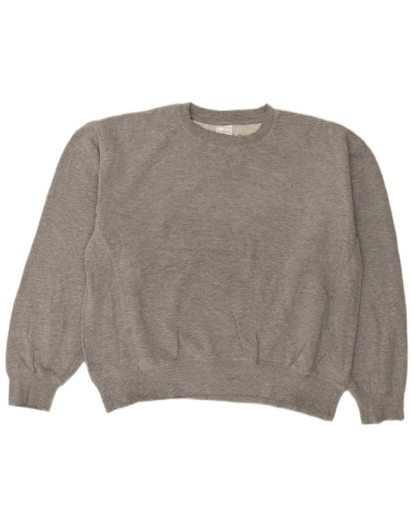 RUSSELL ATHLETIC Damen Sweatshirt Pullover UK 16 Large Grau meliert