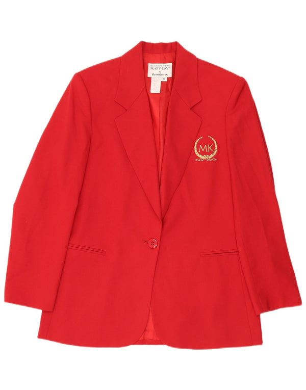 Mary Kay Damen-Blazer, übergroß, lang geschnitten, 1 Knopf, US-Größe 8, klein, Rot