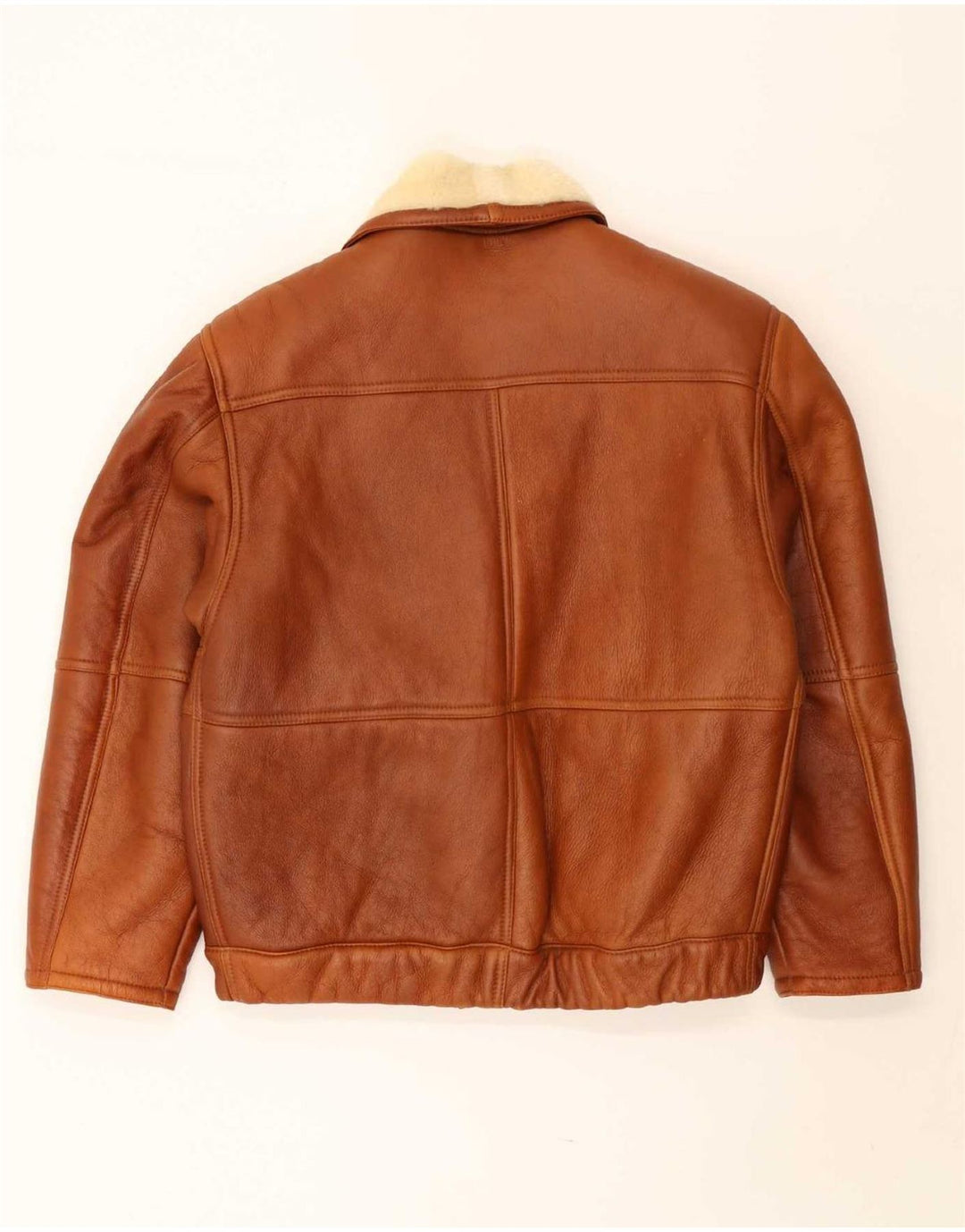 Vintage Herren Shearling Jacke UK 40 Großes braunes Shearling