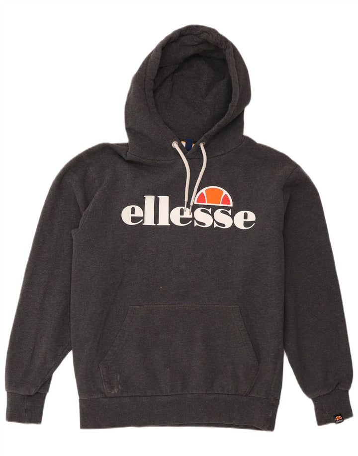 Ellesse Herren-Kapuzenpullover mit Grafik, mittelgraue Baumwolle