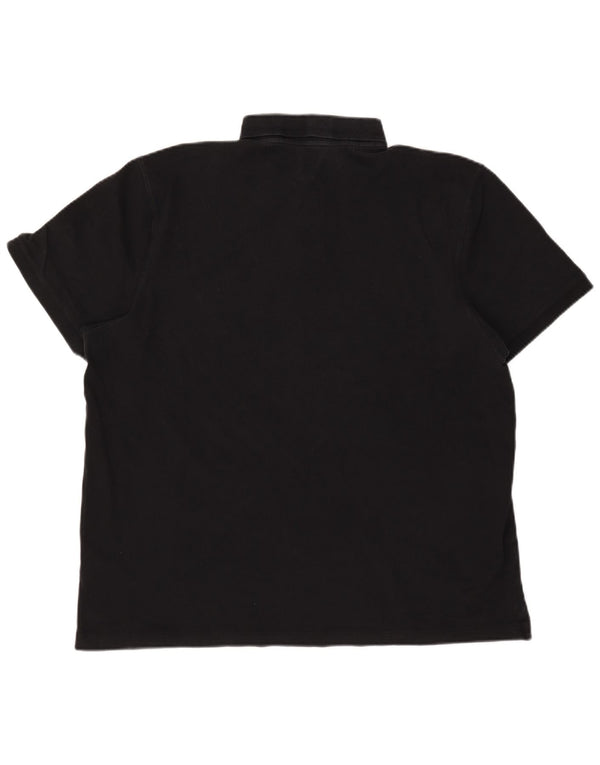 Abercrombie & Fitch Herren Poloshirt 2XL Schwarz Baumwolle