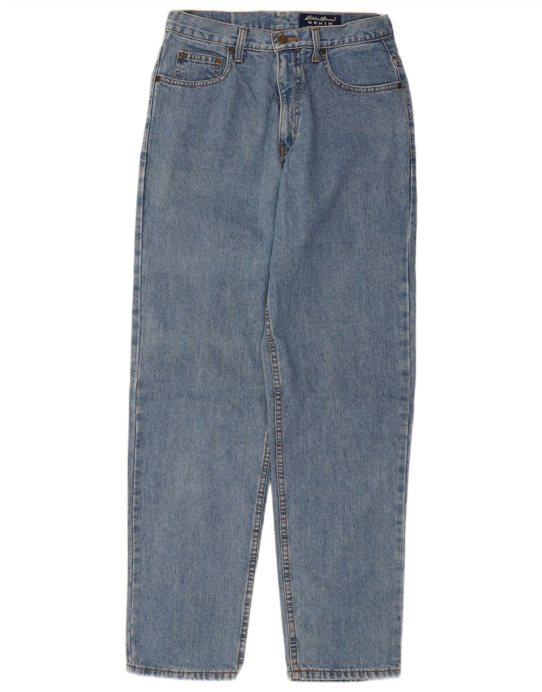 EDDIE BAUER Damen Tapered Jeans US 8 Medium W28 L31 Blaue Baumwolle