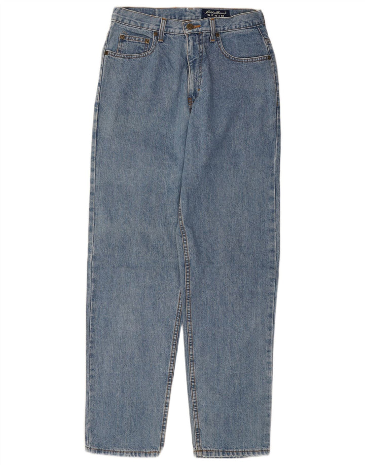 EDDIE BAUER Damen Tapered Jeans US 8 Medium W28 L31 Blaue Baumwolle