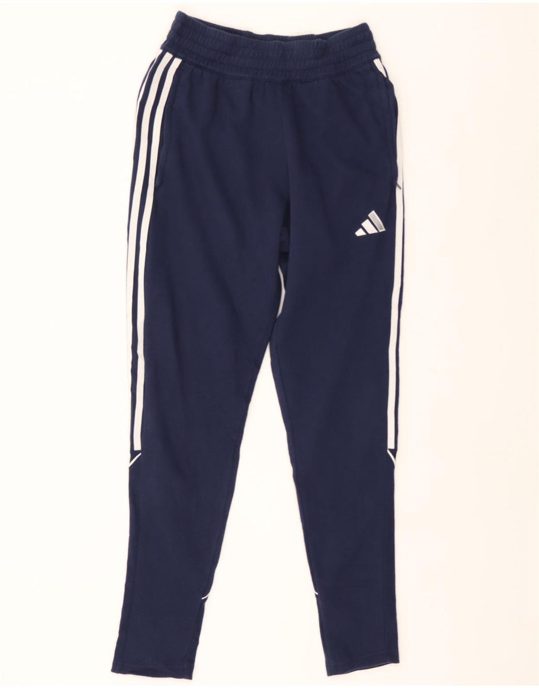 ADIDAS Mens Tracksuit Trousers Small  Navy Blue Cotton Vintage Adidas and Second-Hand Adidas from Messina Hembry 