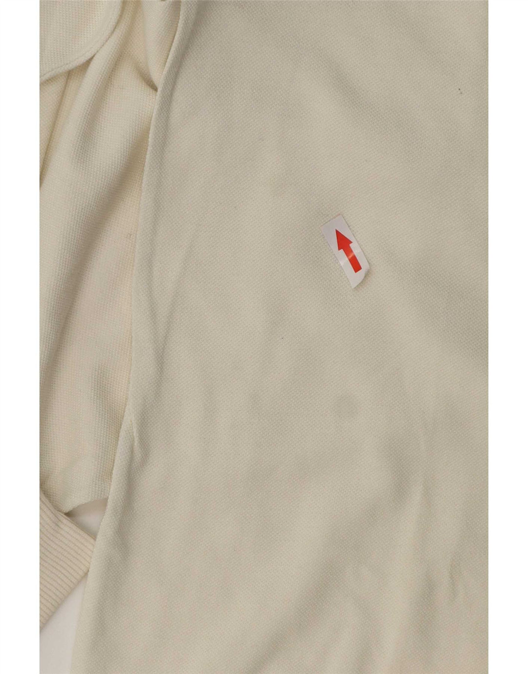 Trussardi Herren-Langarm-Poloshirt, Größe L, Weiß
