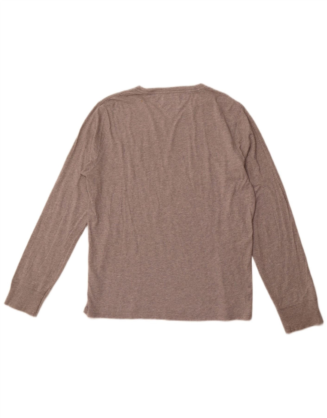 TOMMY HILFIGER Herren Heritage Graphic Top Langarm mittelgraue Baumwolle