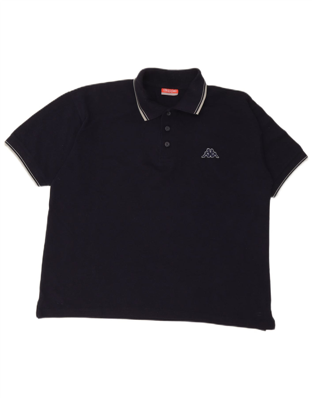 KAPPA Mens Polo Shirt XL Navy Blue Cotton