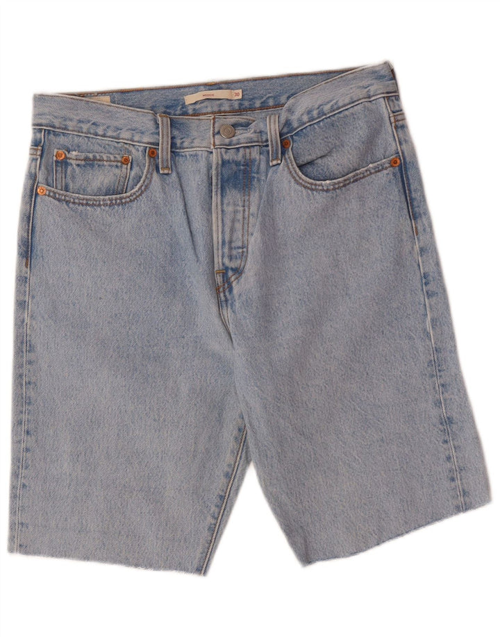 LEVI'S Damen Wedgie Denim Shorts W30 Mittelblaue Baumwolle