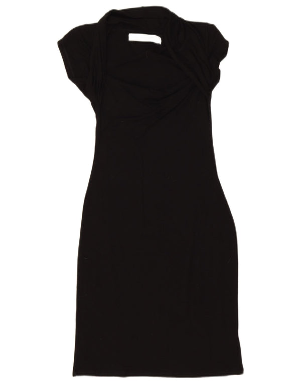 Zara Damen, figurbetontes Kleid, Größe S, Schwarz, Viskose