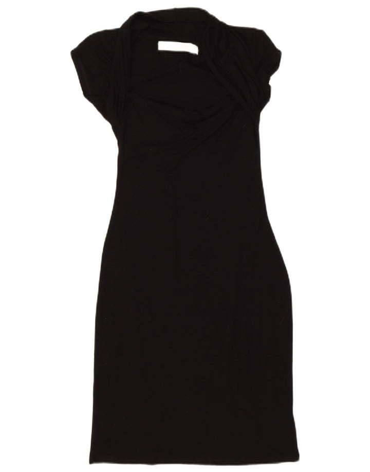 Zara Damen, figurbetontes Kleid, Größe S, Schwarz, Viskose