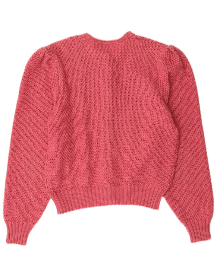 Geyer Damen Strickjacke Pullover IT 42 Mittelrosa Wolle