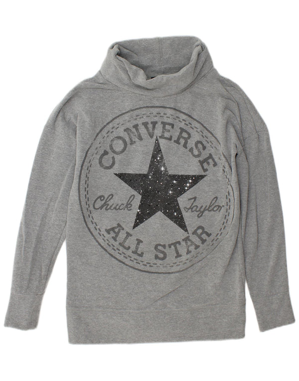 Converse Damen Chuck Taylor Graphic Sweatshirt Pullover UK 14 Mittelgrau