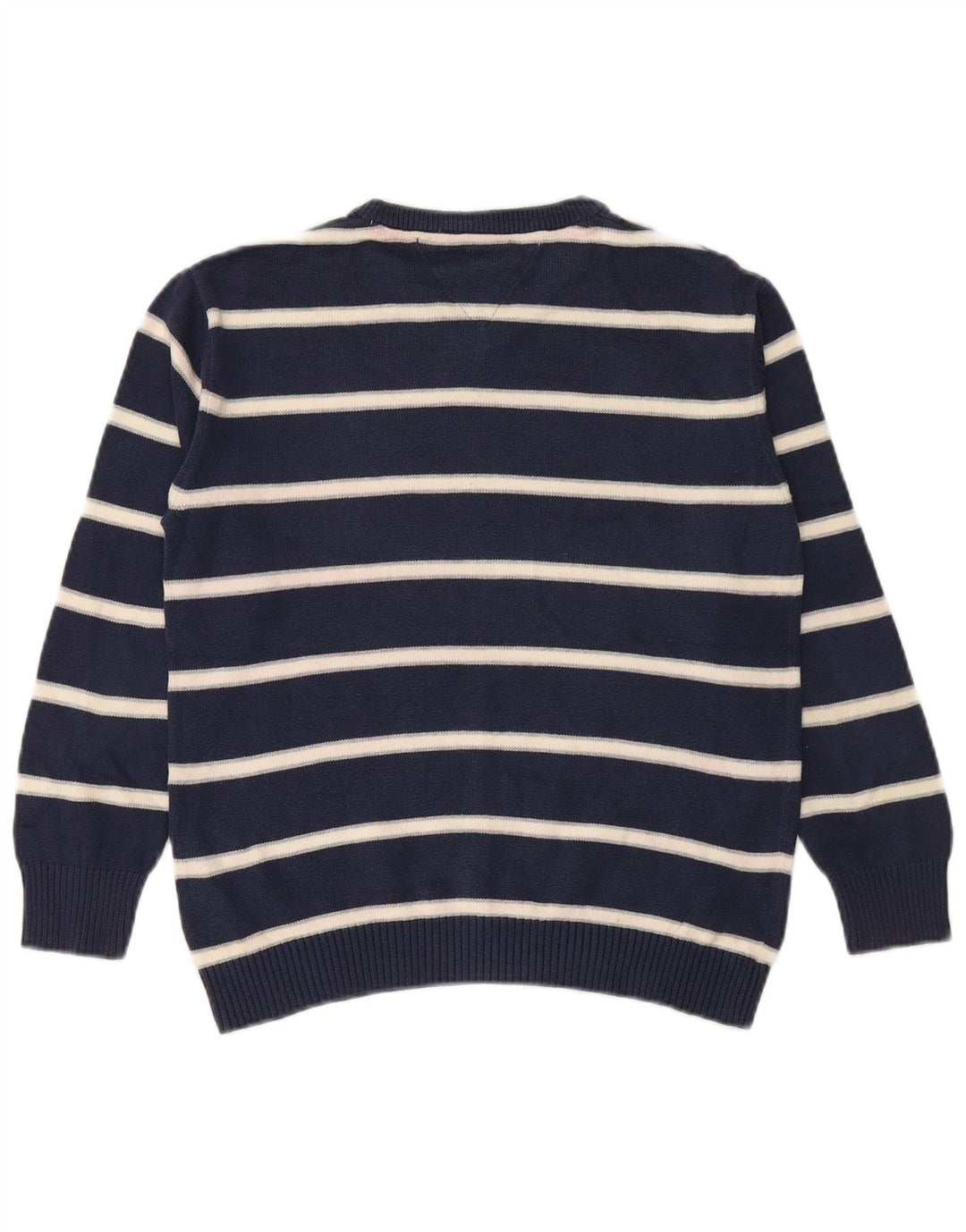 TOMMY HILFIGER Jungen-Pullover mit V-Ausschnitt, 11–12 Jahre, Marineblau gestreift