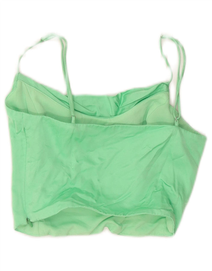 Zara Damen Crop Cami Top UK 6 XS Grün