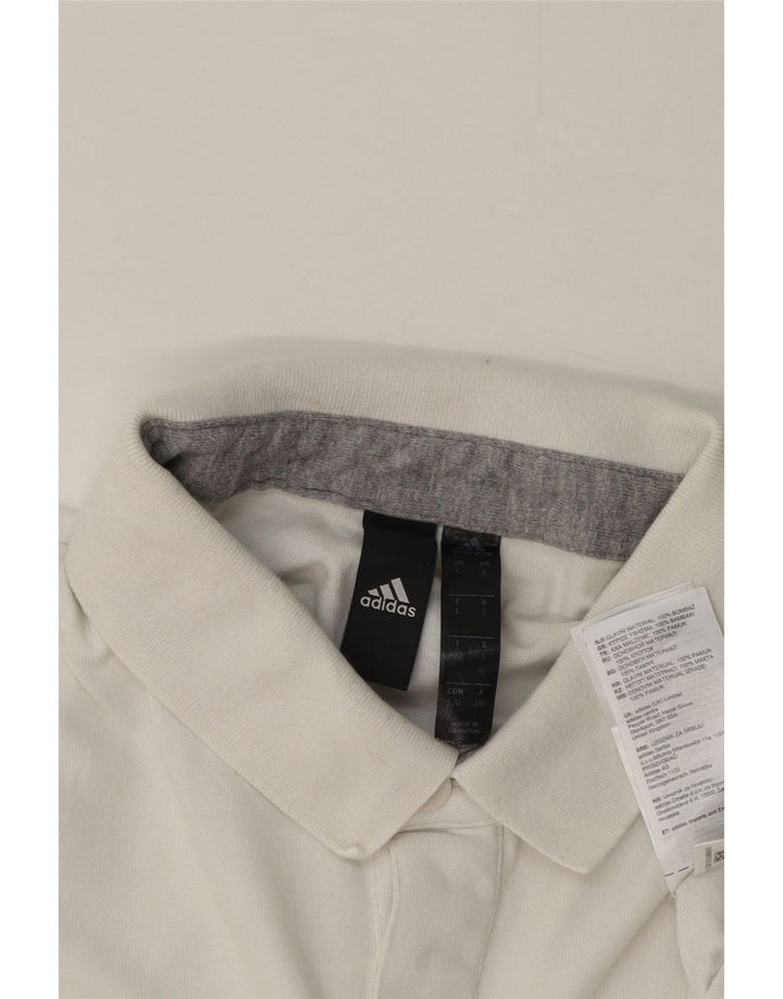 Adidas Herren Poloshirt Große weiße Baumwolle