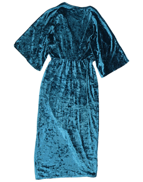 CLUB L LONDON Damen Fledermaus-Maxikleid, Größe S, Blau, Polyester