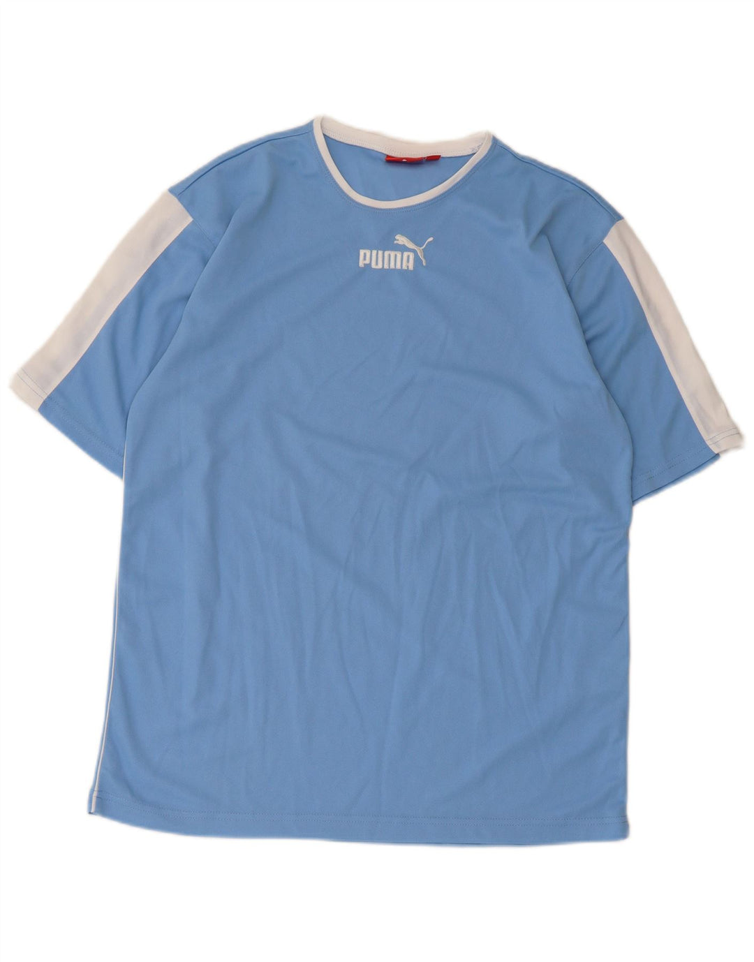 Puma Herren T-Shirt Top Mittelblaues Colourblock-Polyester