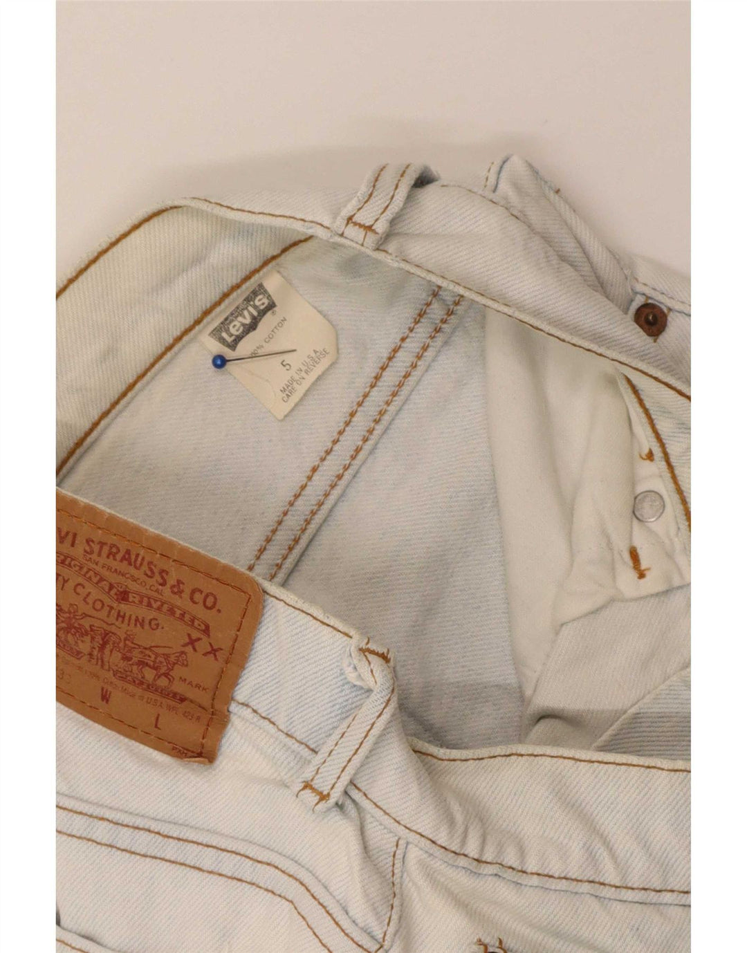 Levi's Damen 550 Denim Shorts US 5 Small W25 Blaue Baumwolle