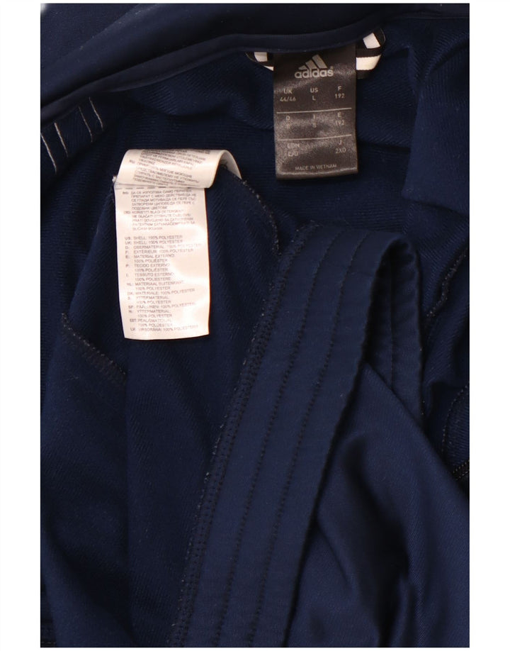 ADIDAS Herren-Trainingsanzug, Top-Jacke, UK, Größe 44/46, groß, marineblau, Polyester