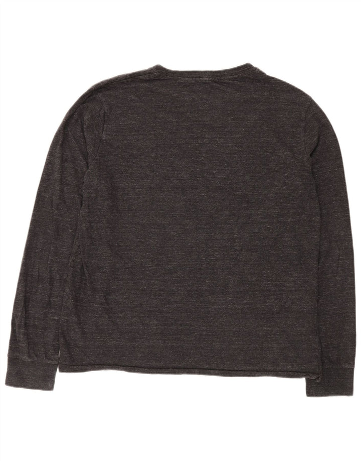SUPERDRY Herren-Oberteil, langärmelig, 2XL, grau meliert, Baumwolle