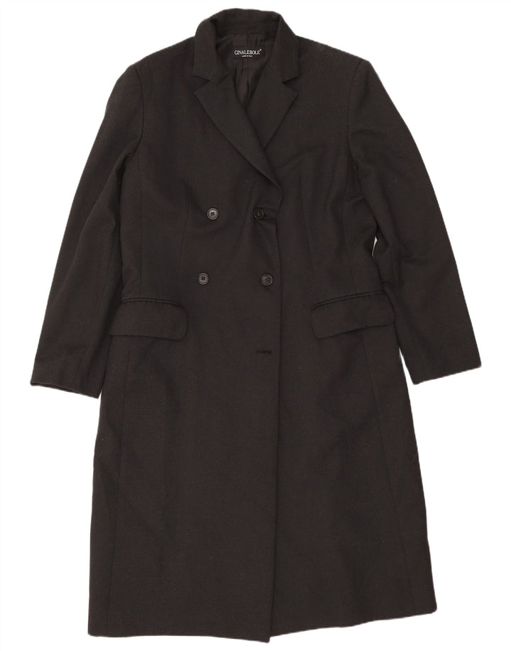 Gina Lebole Damen Zweireihiger Mantel UK 14 Medium Black